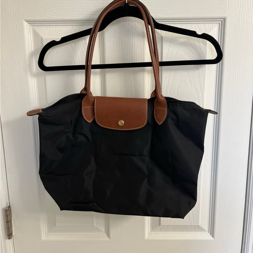 Dooney & Bourke Black Tote with Brown Accents